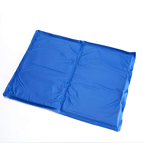 KAV Small 30x40 cm Waterproof Pet Self Cooling Mat with Non-Toxic Gel Animal Cold Ice Pad for Indoor, Outdoor, Summer, Home, Car, Crates or Kennels (Blue)