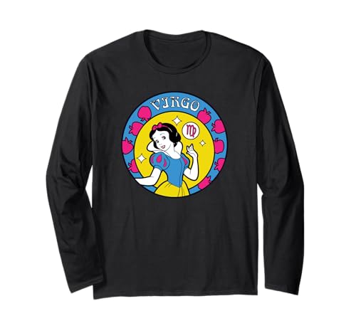 T-shirt Disney Princess Snow White Virgo pour femme à manches longues coton