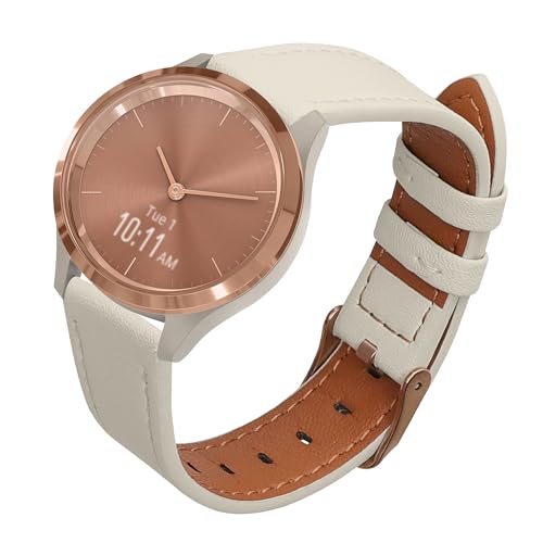 kwmobile Armband kompatibel mit Garmin vivoactive 6 / vivomove Trend/Forerunner 55 - Echtleder Fitnesstracker Sportarmband Band