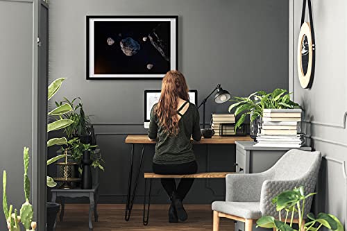 Cadre en bois decoratif 70x50 cm Tulup pour sublimer le salon avec le tableau Meteora