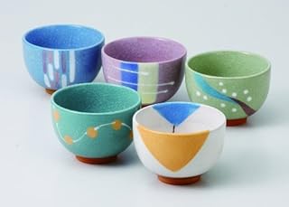 エールネット(Ale-net) 紅山窯 色どり五彩 5客 煎茶揃 美濃焼