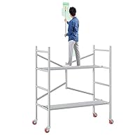 脚立　足場台　作業台 Amazon.co.jp: Gwufiu 足場 高所作業台 ローリングタワー 足場板