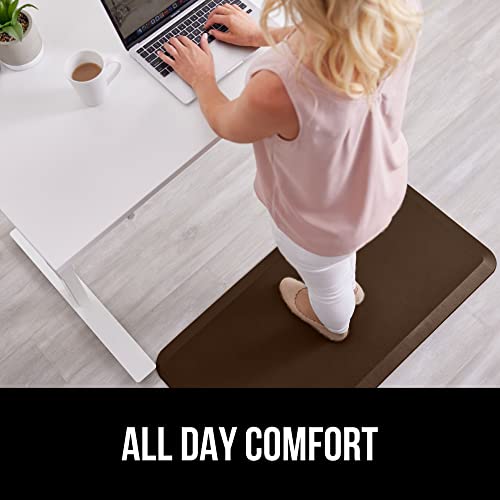 Image of GORILLA GRIP Cushioned Antifatigue Kitchen Mat for Floor, 70x24, Brown