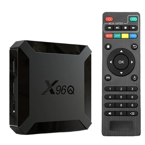 X96Q TV Box Android 10.0 4K H313 Quad Core 2.4G Wifi Google Player YouTube Media Player X96 2GB 16GB Smart Set Top Box(US Plug,1G 8g)