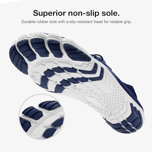 Image of HIITAVE Men Barefoot Water Shoes Beach Aqua Socks Quick Dry for Outdoor Sport Hiking Swiming Surfing