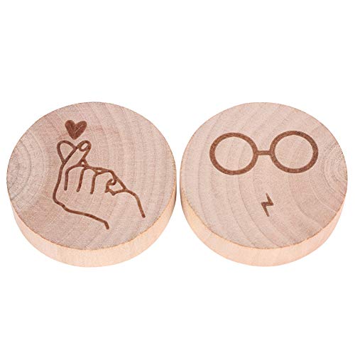 Aramox Lot de 2 Ouvre-bouteilles en Bois Magnétiques pour Réfrigérateur, Ouvre-bière Rond en Bois et Chrome 6,2 X 1,5 Cm pour Cuisine, Bar, Usage Domestique avec Dos Magnétique, Rangement Facile,
