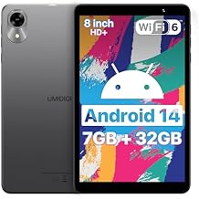 UMIDIGI G1 Tab mini Android 14 New Tablet 2024, 73+4GB+32GB 1TB Expand, Wi-Fi 6 Model, 8 inch Tablet with Quad-Core Processor up to 2.0 GHz, 5000mAh, Dual Camera, BT, 1280*800 HD IPS Touch Screen