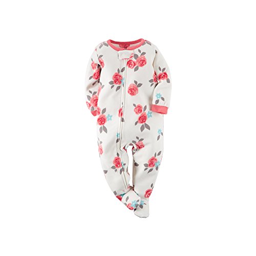 Carter's Little Girls' 1-Piece Fleece Footed Blanket Sleeper Pajamas (5T, Pink Rose)