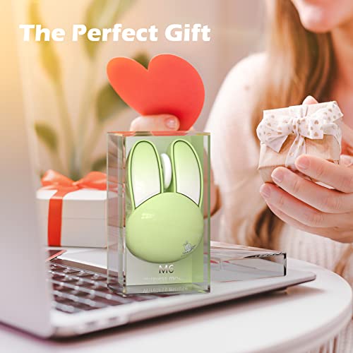 Wireless Silent Mouse, Cute Rabbit Designs, 2.4 Ghz With Usb Mini Receiver, Opatical Mouse Wireless For Laptop, Pc, Computer, Chromebook, Notebook (Green) #TOP5