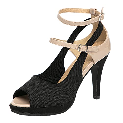 Image of getmorebeauty Women's High Heels Shoes Ankle Straps Dress Heeled Sandals
