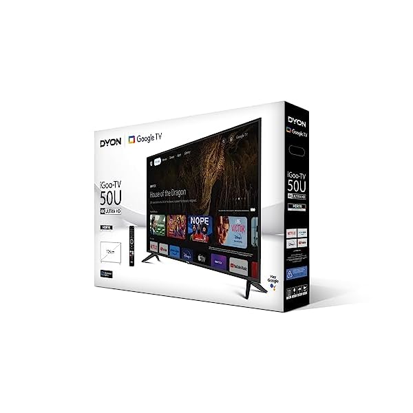 DYON iGoo-TV 50U 126cm (50 Zoll) Google TV (4K UHD, HD Triple Tuner, Prime Video, Netflix, Google Play Store für DAZN, Disney+, Apple TV+, Paramount+, waipu.tv UVM., Google Assistant) [Mod. 2023] – Bild 5