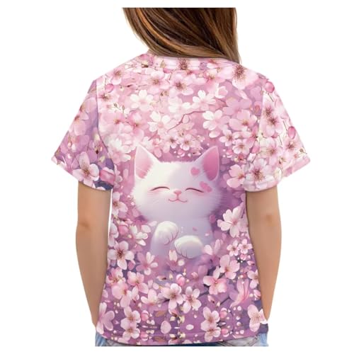 Image of WELLFLYHOM Kids Tshirts Girls Boys Short Sleeve Crewneck Tees Shirts Casual Sport Pullover Tops Size 3-16 Years