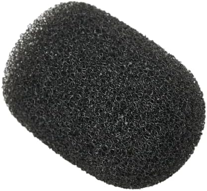Compatible with 10 Pack Foam Windscreen for Mini Headset Microphone, 6mm ID x 20mm Soft Sponge Mic Cover Replacement, Black and Red Accessories for Most Headsets(Black) image 3