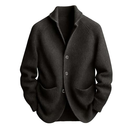 Cardigan d'hiver col châle en tricot haut de gamme pour style business élégant