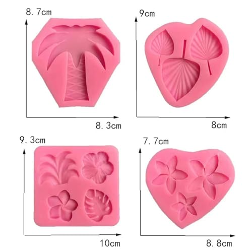 Molde de silicona para fondant hoja de palma 10x9.3 cm miniatura 3