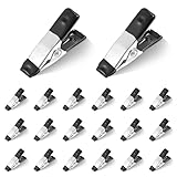 20 Pcs Small Clamps Garden Mini Spring Clamp Heavy Duty for Crafts Backdrop Warm House Metal Clips 3/4 Inch Jaw Opening for Woodworking Photography Home Decoration or Industrial Production, Black
