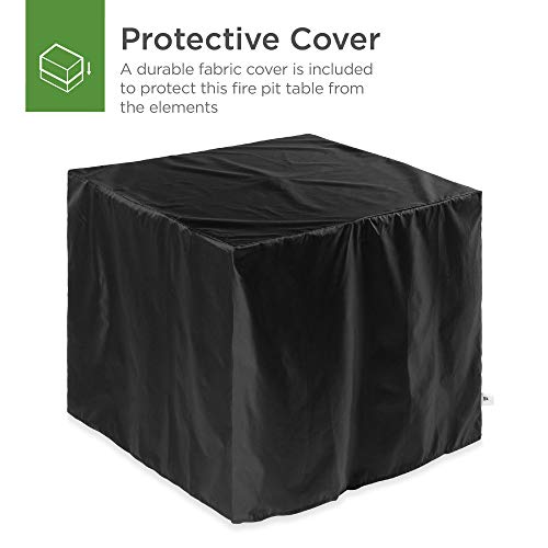 Best-Choice-Products-28in-Gas-Fire-Pit-Table-50000-BTU-Outdoor-Wicker-Patio-Propane-Firepit-wFaux-Wood-Tabletop-Clear-Glass-Rocks-Cover-Hideaway-Tank-Holder-Lid-Ash-Gray