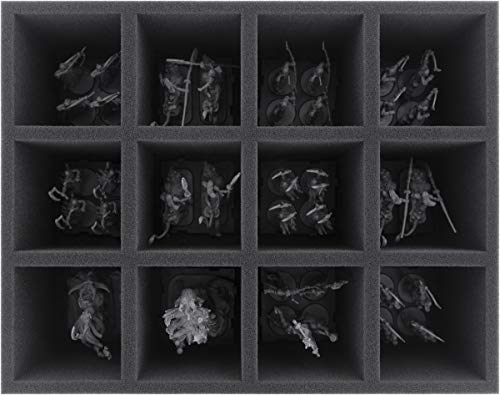 Mousse Runewars Miniatures antichoc avec 12 cases pour ranger vos figurines