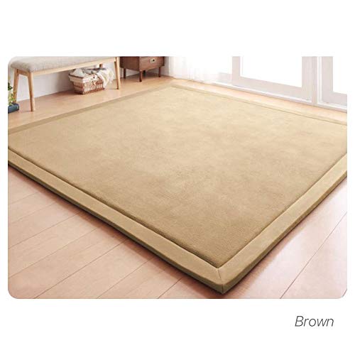 Bébé Tatami Tapis,Enfants Plein de Velours épaississement de Couverture des Tapis, Enfants Antidérapante Tapis de Jeu pour Salon Chambre/Chambre du bébé brown-120 * 200CM