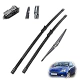 bosch aerotwin scheibenwischer fiat bravo 198 Vorne Hinten Wischerblätter Set Kit, Für Fiat Für Bravo 2007 2008 2009 2010 2011 2012 2013, Verhindert die Ansammlung von Eis und Schnee durch das Freilegen von Metall-/Kunststoffkomponenten