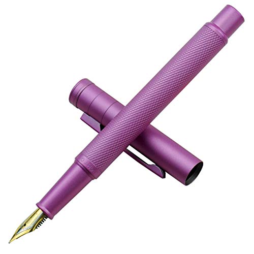 Asvine Forest Fountain Pen with Fine Nib Classic Design with Converter and Metal Pen Case, Light of Hope Series, Pink
