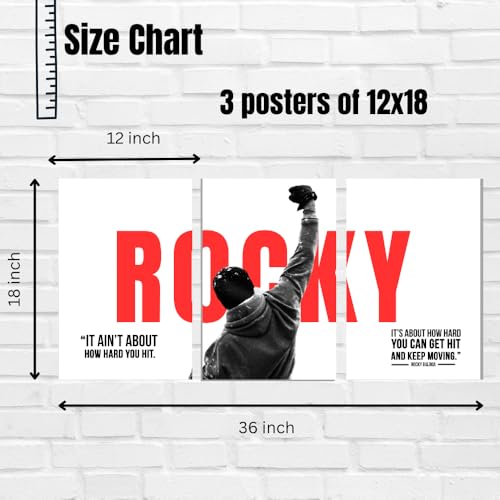 Image of Good Hope - Hollywood Movie Rocky Balboa Motivational Split Poster 12x18 Inch - Rocky Motivation Quote Wall Decor Boxing Inspiration Posters for Livingroom Bedroom Gym & Workout Room Office Decoration Painting (without frame framed)