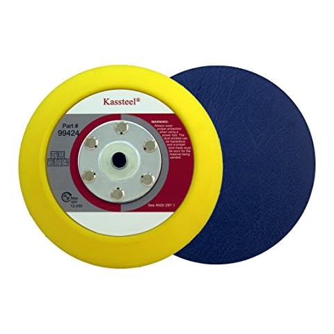 Kassteel 99424 5" PSA Back Up Pad for Makita Sander 16mm Thick Soft for Stone Metric Thread M8x1.25 1 Pad Cover