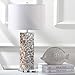 SAFAVIEH Lighting Collection Jacoby Coastal Cream Shell 29-inch Bedroom Living Room Home Office Desk Nightstand Table Lamp Set of 2 (LED Bulbs Included)