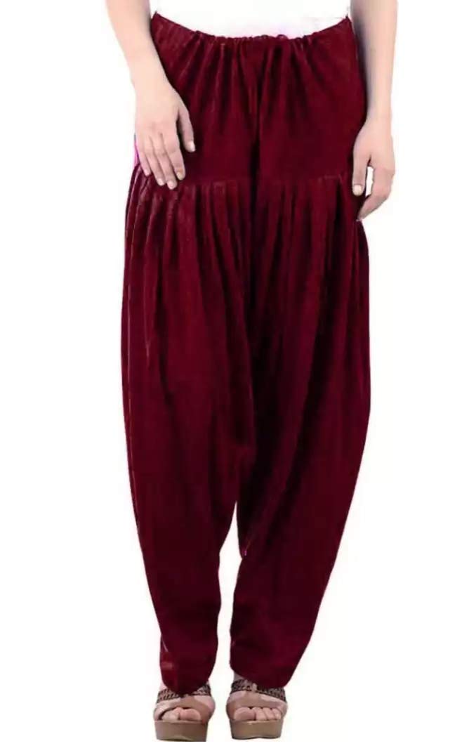 tnq Women's Pure Woolen Salwar/Warm Patiala Salwar (Free Size Waist Fits Upto 28" to 48", Length- 39")-picture-27