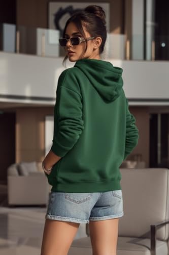 Image of JUNEBERRY Cotton Spun Casual Solid Full Sleeves Women Stylish Hooded Neck Regular Fit Hoodie for Winter