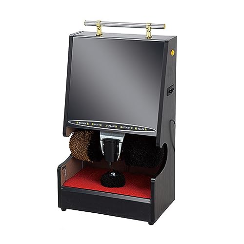 XNYXLPP Máquina Eléctrica para Limpiabotas Doméstica, Pulidora De Zapatos por Inducción Automática, Máquina para Limpiabotas De Acero Inoxidable (A)