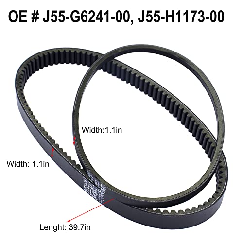 Mocw Golf Cart Drive & Starter Generator Belt Replace For Yamaha G2, G5, G8, G9, G14 G16 G22 Drive Starter Belt Set Replace Oe # J55-G6241-00, J55-H1173-00 #TOP1