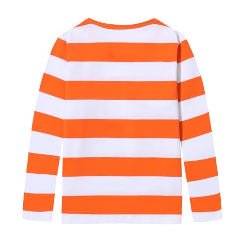 Image of Boys Rainbow Striped Shirt Cotton Long Sleeve T-Shirts