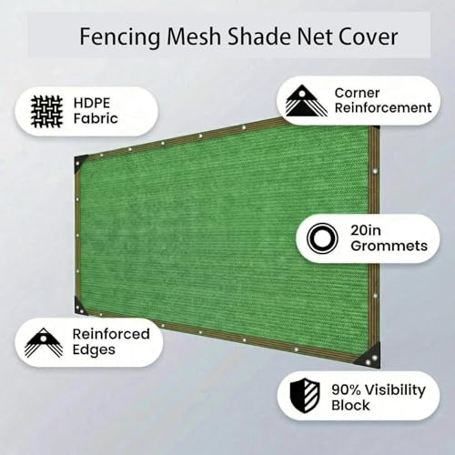 Toldo parasol contra rayos UV rectangular verde de 6,1 metros de ancho 4
