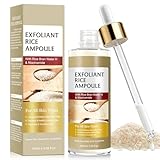 Peel Shot Glow Rice Peeling Ampoule, Esencia exfoliante facial suave de salvado de arroz negro, limpia profundamente los poros e hidrata, apta para rostro y cuerpo (Blanco)