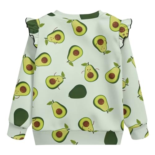 Youth Girl Classic Long Sleeve Tops Ruffled Shoulder Crewneck Cute Blouses Soft Trendy Tees Casual Pullover Outfits2