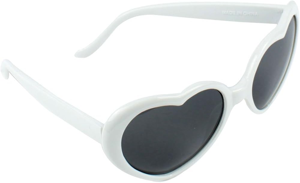 white heart glasses