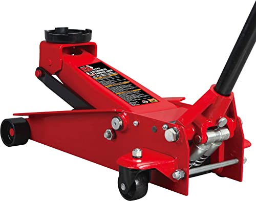 Big Red Atz830023Rr Torin Hydraulic Heavy Duty Steel Service/Floor Jack With Dual Piston Quick Lift Pump, 3 Ton (6,000 Lb) Capacity, Red #TOP23
