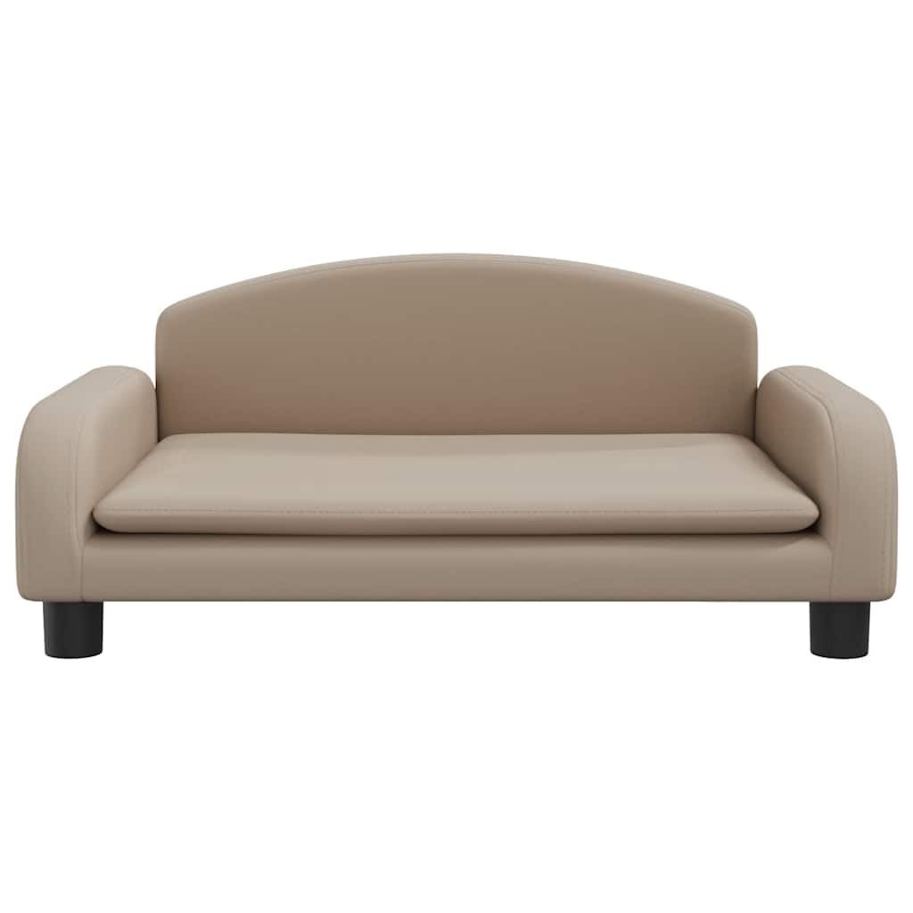 vidaXL Lettino per Cani Cappuccino 70x45x30 cm in Similpelle, Letto per Cani, Divano per Cani, divanetto per Cani, Letti per Cani