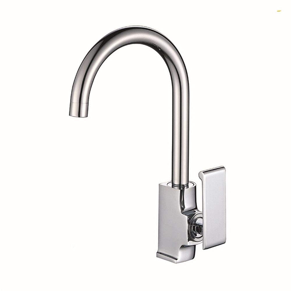 Grifo de cocina de cobre anticorrosión monomando negro para solucionar goteos en el fregadero