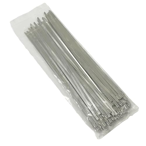 EzySup Bridas de acero inoxidable, bridas de metal, 200 x 4,6 mm, resistencia a la tracción de 100 kg, 80 piezas