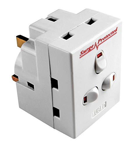 3-Way Extension Plug Surge Protection 13 AMP 250V