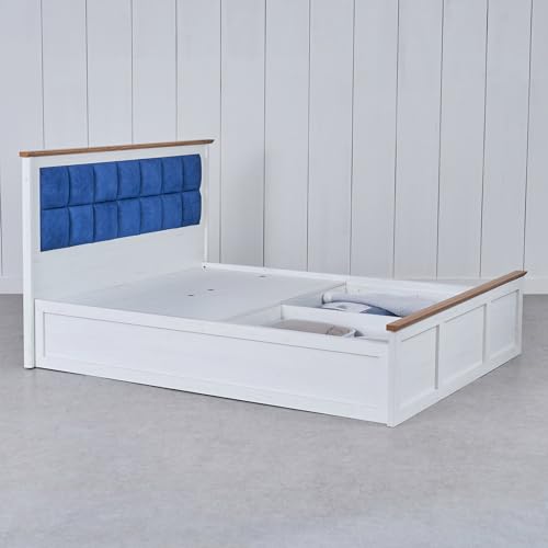 Image of Home Centre Santorini Pearl King Bed with Box Storage - White