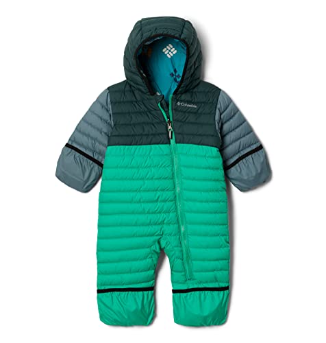 Columbia Baby Powder Lite Reversible Bunting, Dark Lime/Spruce/Metal, 6/12 #TOP5