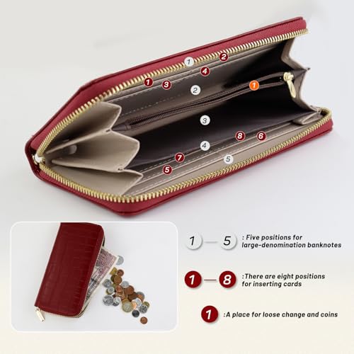 Wristlet Credit Card Holder, PU Stone Texture Leather Wallets for Women, Wristlet Wallets for Traveling4