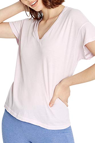 Wildfox Women's Chrissy Short Sleeve V-Neck T-Shirt, Wispy, X-Large