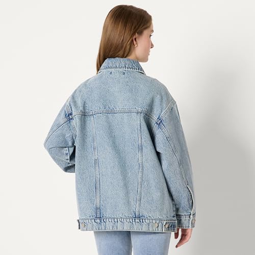 Image of Amazon Essentials Women's Regular-Fit Denim Trucker Jacket