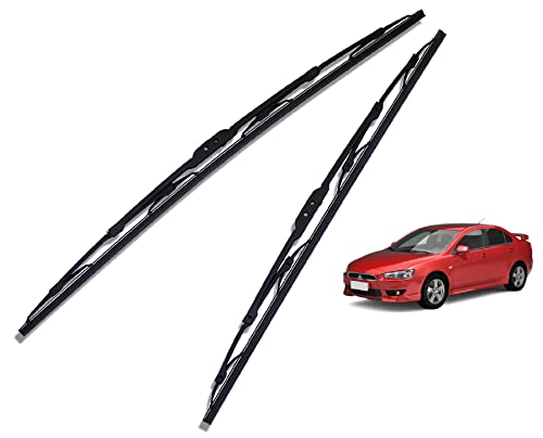 Image of Euro Care Metal Type Wiper Blade Compatibility with Mitsubishi Lancer Windshield Car Wiper Blade Size D-21,P-19