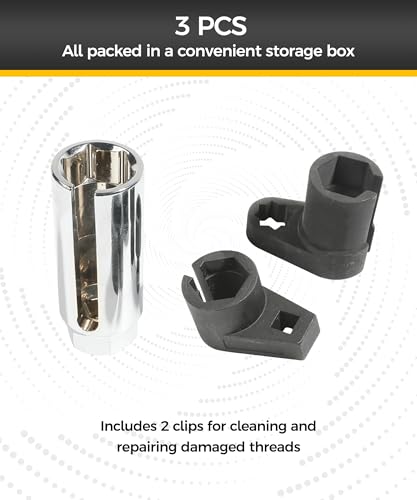 image for UBOG 3PCS Oxygen Sensor Socket Set,Automotive Tool,O2 Sensor Socket,O2