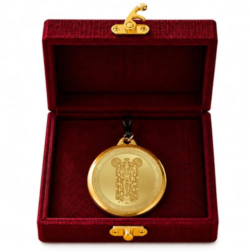 Image of DIVINITI 24K Gold Plated Double-Sided Religious Pendant with Premium Gift Box, Spiritual Locket for Men & Women, Devotional Jewellery for Gifting & Everyday Wear